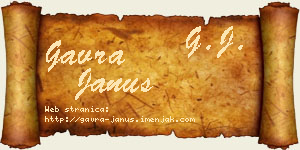 Gavra Janus vizit kartica